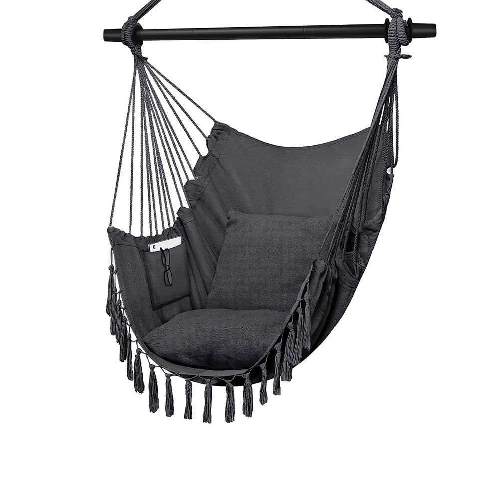 HYPERANGER Hammock Chair Hanging Rope Swing with 2 Cushions - The Grand Bazaar of Australia