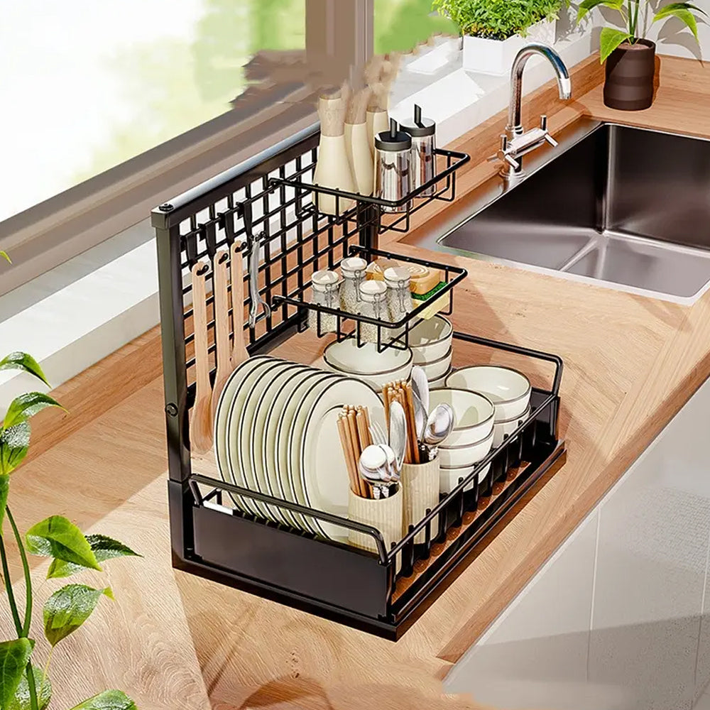 STORFEX 2-Tier Pull Out Cabinet Organizer Under Sink Rack - The Grand Bazaar of Australia