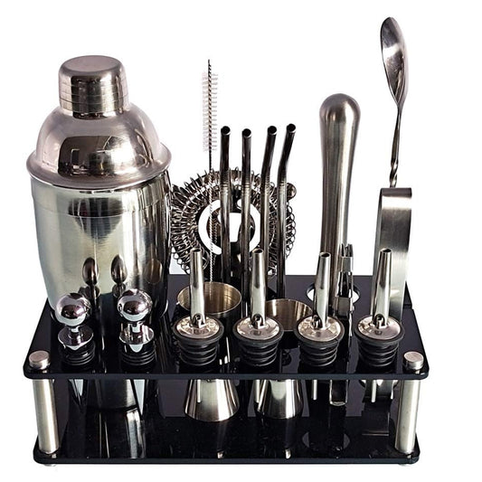 750ml 20Pcs Stainless Steel Cocktail Shaker Set Premium Bartending Kit - The Grand Bazaar of Australia