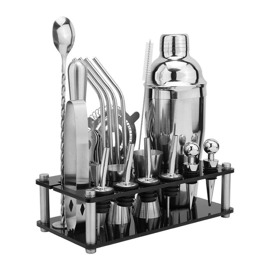 750ml 20Pcs Stainless Steel Cocktail Shaker Set Premium Bartending Kit - The Grand Bazaar of Australia