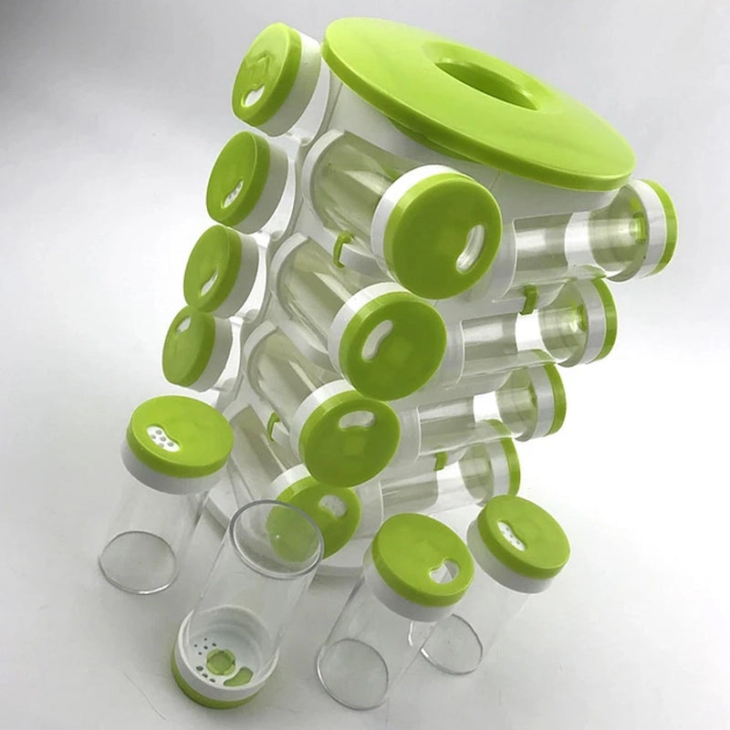 Revolving Spice Rack Tower Transparent Rotating Seasoning Storage Organizer - The Grand Bazaar of Australia