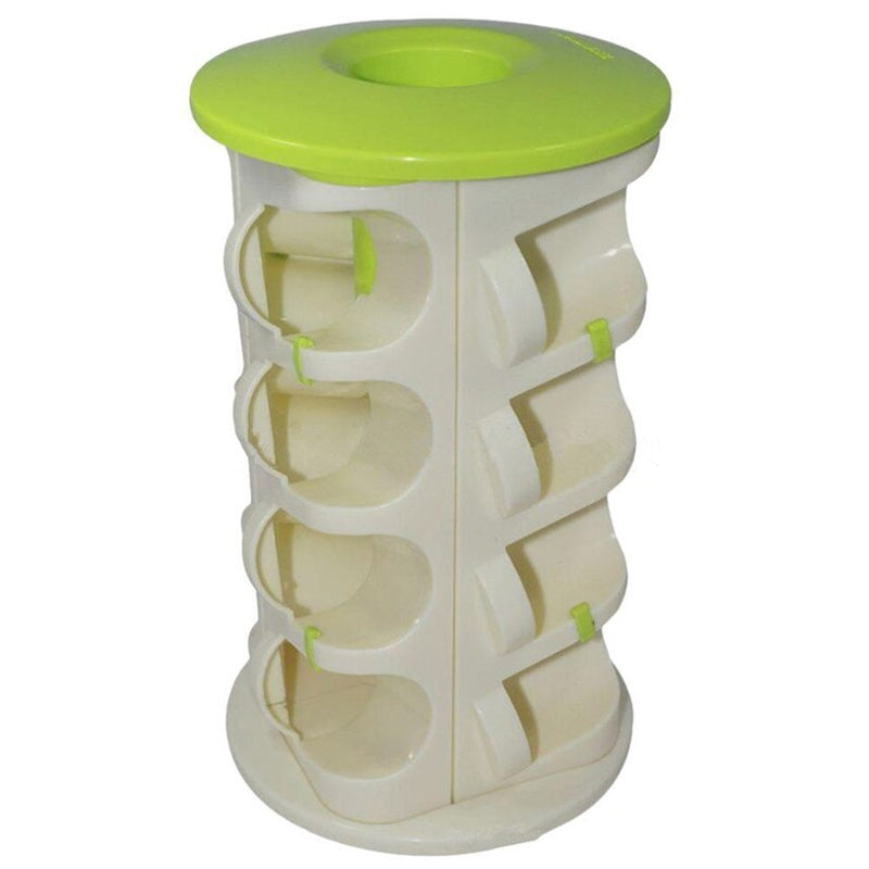 Revolving Spice Rack Tower Transparent Rotating Seasoning Storage Organizer - The Grand Bazaar of Australia