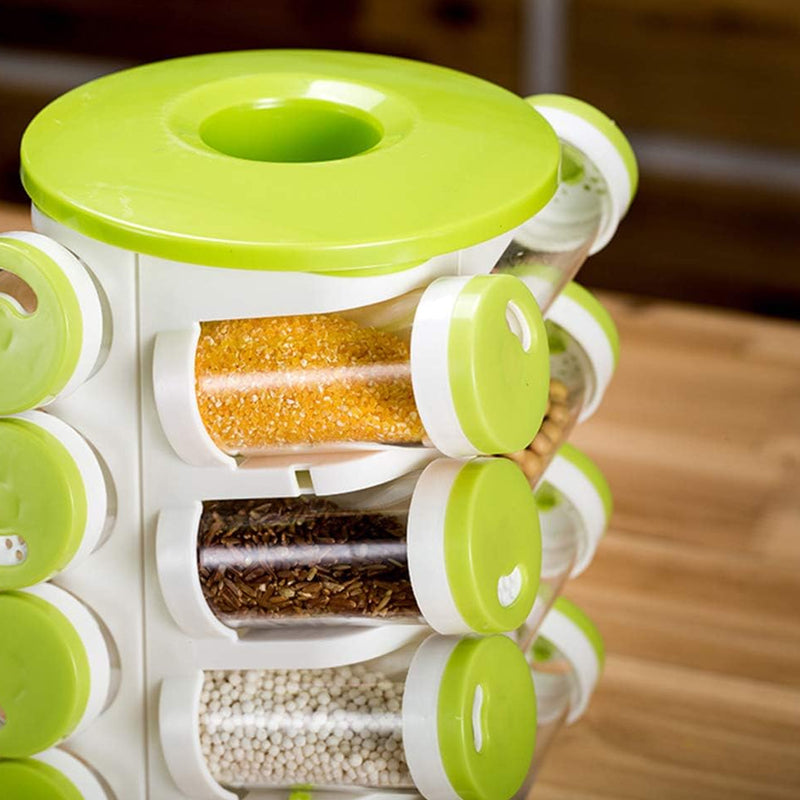 Revolving Spice Rack Tower Transparent Rotating Seasoning Storage Organizer - The Grand Bazaar of Australia