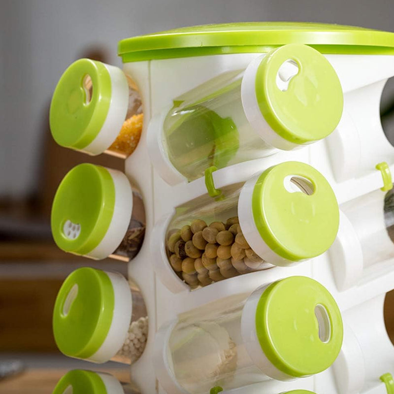 Revolving Spice Rack Tower Transparent Rotating Seasoning Storage Organizer - The Grand Bazaar of Australia