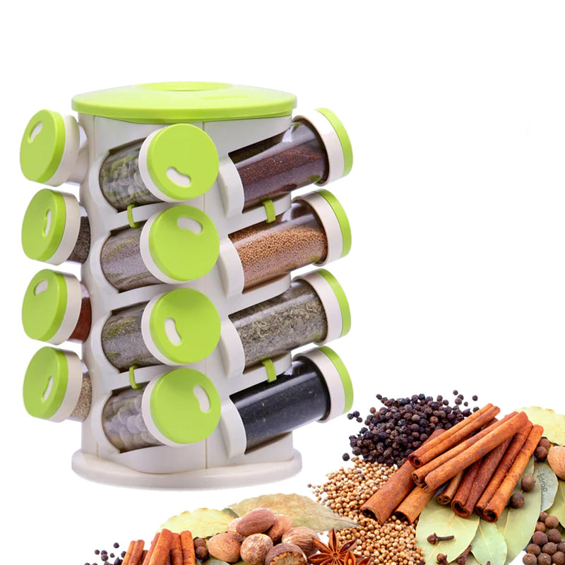 Revolving Spice Rack Tower Transparent Rotating Seasoning Storage Organizer - The Grand Bazaar of Australia