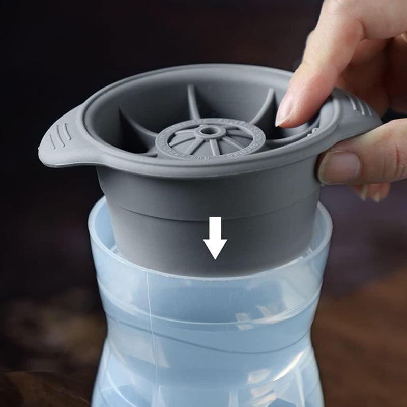 Pack of 2 Sphere Shape Ice Molds Quick Release Ice Ball Maker for Cocktail - The Grand Bazaar of Australia