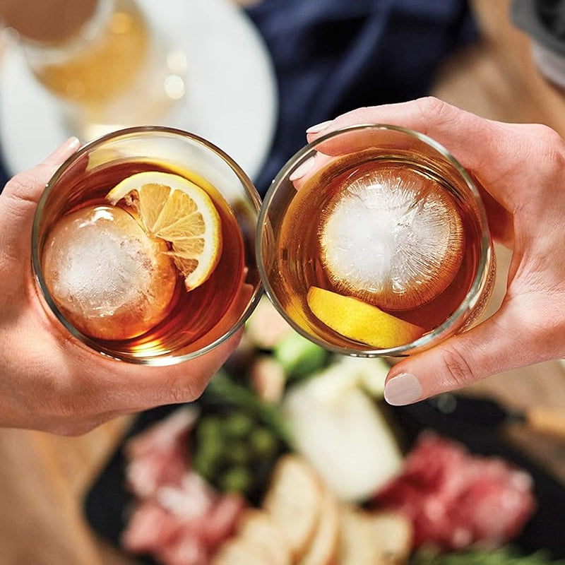 Pack of 2 Sphere Shape Ice Molds Quick Release Ice Ball Maker for Cocktail - The Grand Bazaar of Australia
