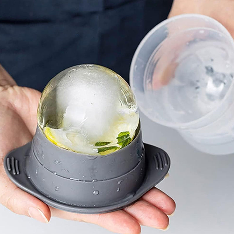 Pack of 2 Sphere Shape Ice Molds Quick Release Ice Ball Maker for Cocktail - The Grand Bazaar of Australia