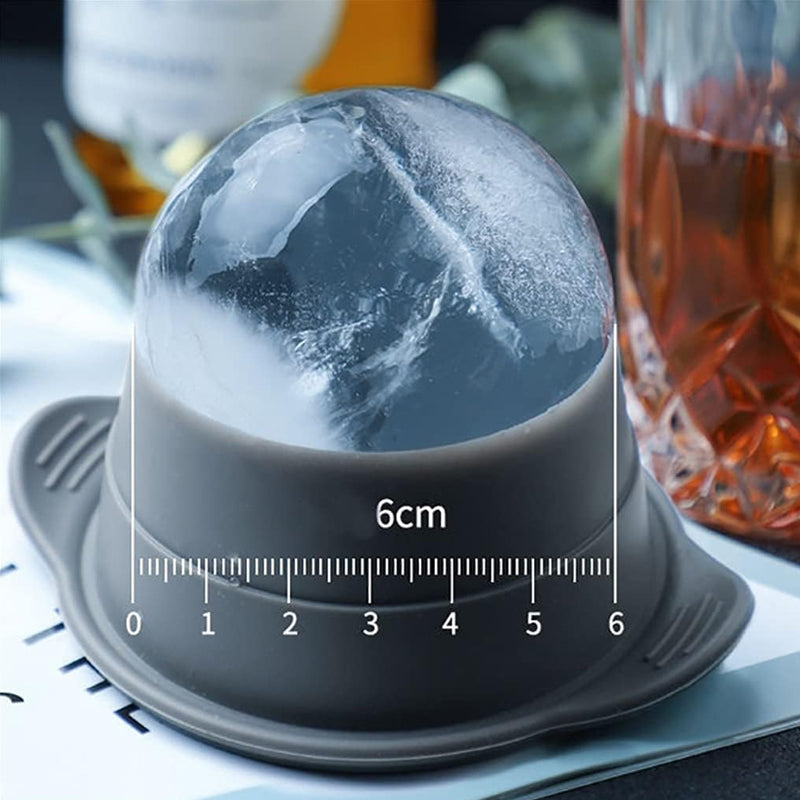 Pack of 2 Sphere Shape Ice Molds Quick Release Ice Ball Maker for Cocktail - The Grand Bazaar of Australia