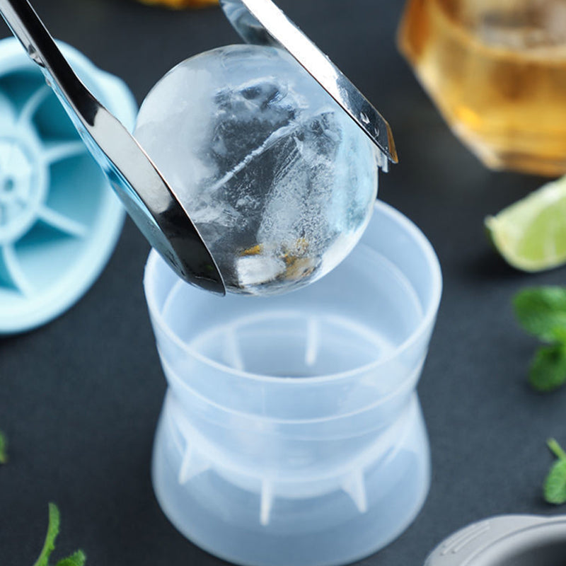 Pack of 2 Sphere Shape Ice Molds Quick Release Ice Ball Maker for Cocktail - The Grand Bazaar of Australia
