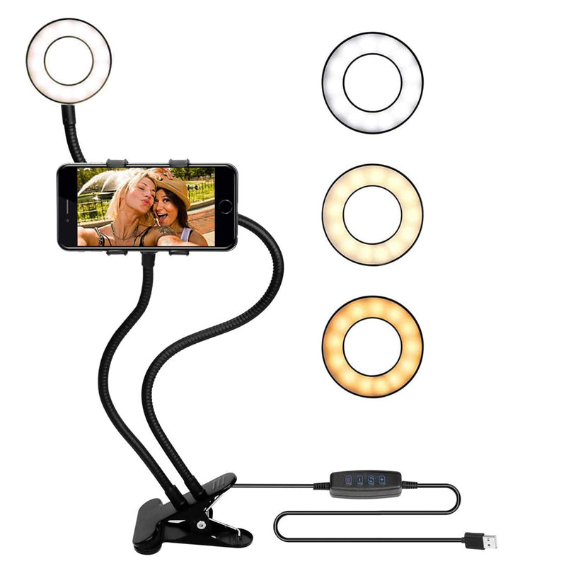 Flexible Clip-on Photography Selfie Ring Light with Adjustable Brightness - The Grand Bazaar of Australia
