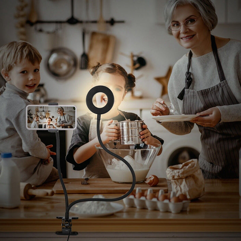 Flexible Clip-on Photography Selfie Ring Light with Adjustable Brightness - The Grand Bazaar of Australia
