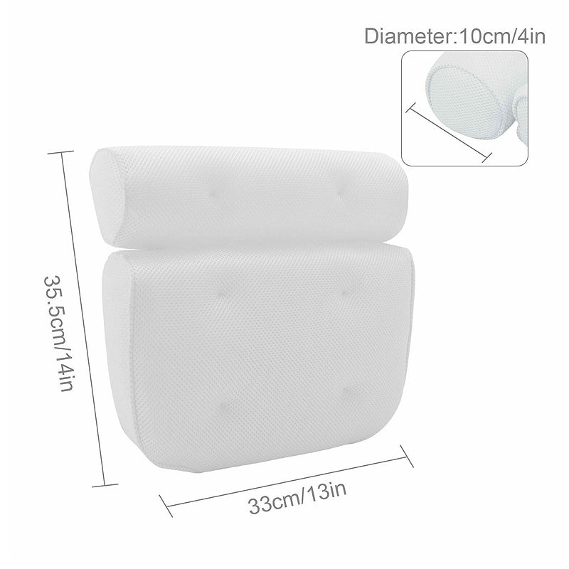3D Mesh Soft Spa Bath Pillow for Bath Tub with Anti-Slip Suction Cups - The Grand Bazaar of Australia