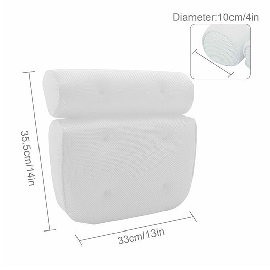 3D Mesh Soft Spa Bath Pillow for Bath Tub with Anti-Slip Suction Cups - The Grand Bazaar of Australia