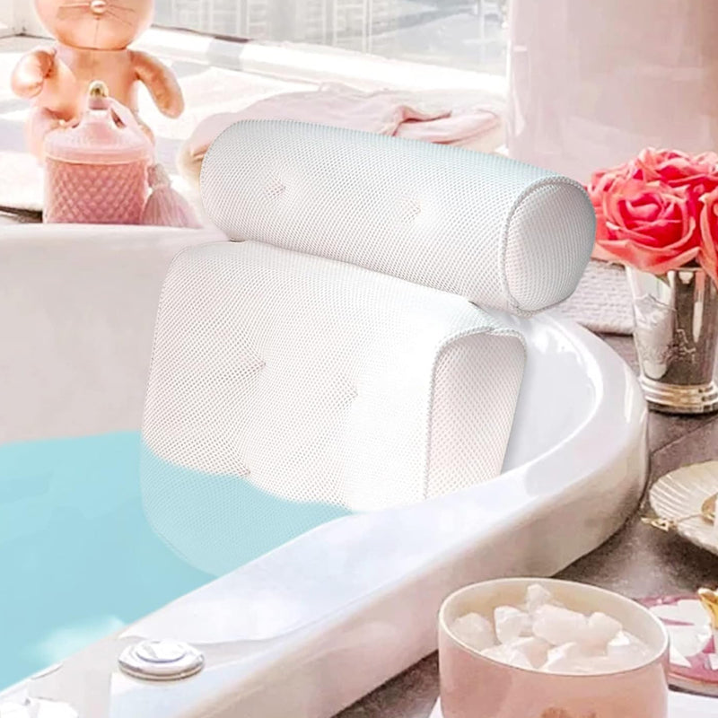 3D Mesh Soft Spa Bath Pillow for Bath Tub with Anti-Slip Suction Cups - The Grand Bazaar of Australia