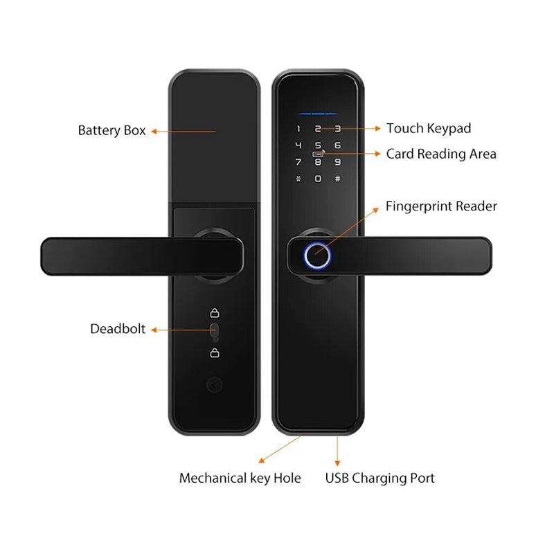Electronic Wireless Fingerprint Recognition Smart Key Entry Door Lock - The Grand Bazaar of Australia