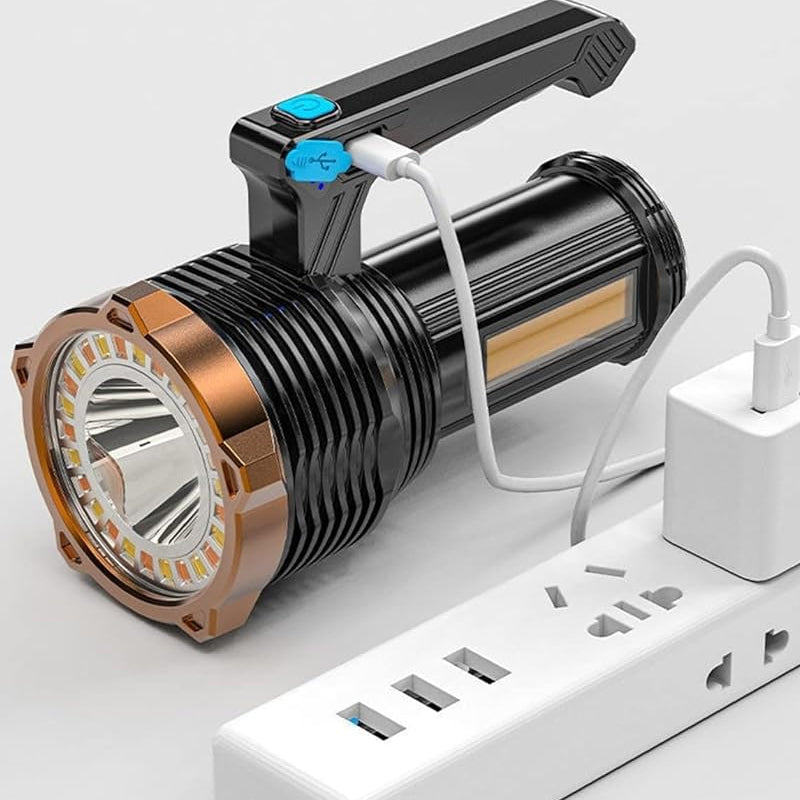 1200mAh Super Bright Searchlight LED Handheld Torch Spotlight- USB Charging - The Grand Bazaar of Australia