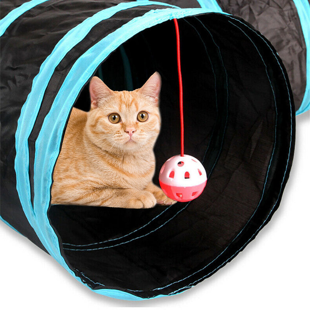 Pet Foldable Funny Exercise 4-Way Tunnel Play Toy - The Grand Bazaar of Australia