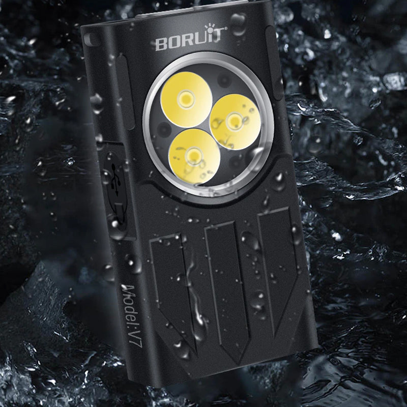 Waterproof LED Light Keychain Torch Lamp Flashlight USB Rechargeable - The Grand Bazaar of Australia