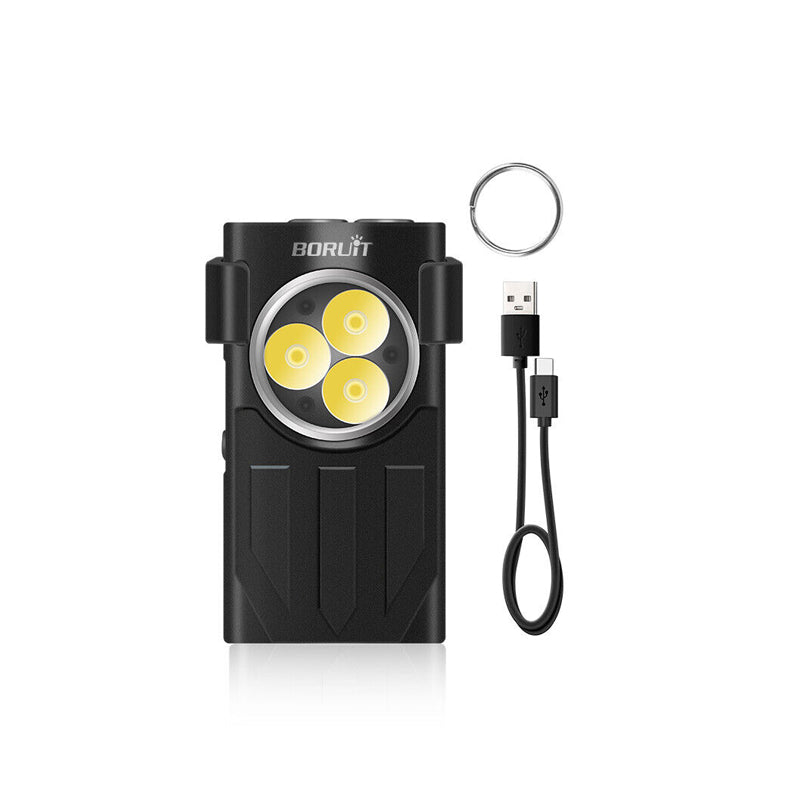 Waterproof LED Light Keychain Torch Lamp Flashlight USB Rechargeable - The Grand Bazaar of Australia