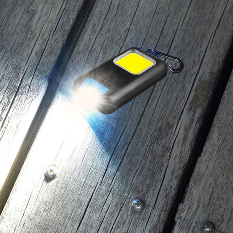 Mini LED Flashlight Keychain COB Work Light- USB Rechargeable - The Grand Bazaar of Australia