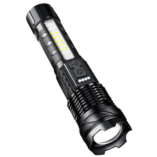 30W 14LED Tactical Flashlight White Laser Torch Lamp USB Charging - The Grand Bazaar of Australia