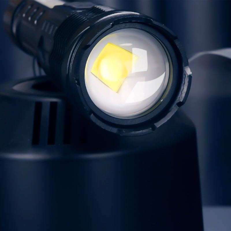30W 14LED Tactical Flashlight White Laser Torch Lamp USB Charging - The Grand Bazaar of Australia