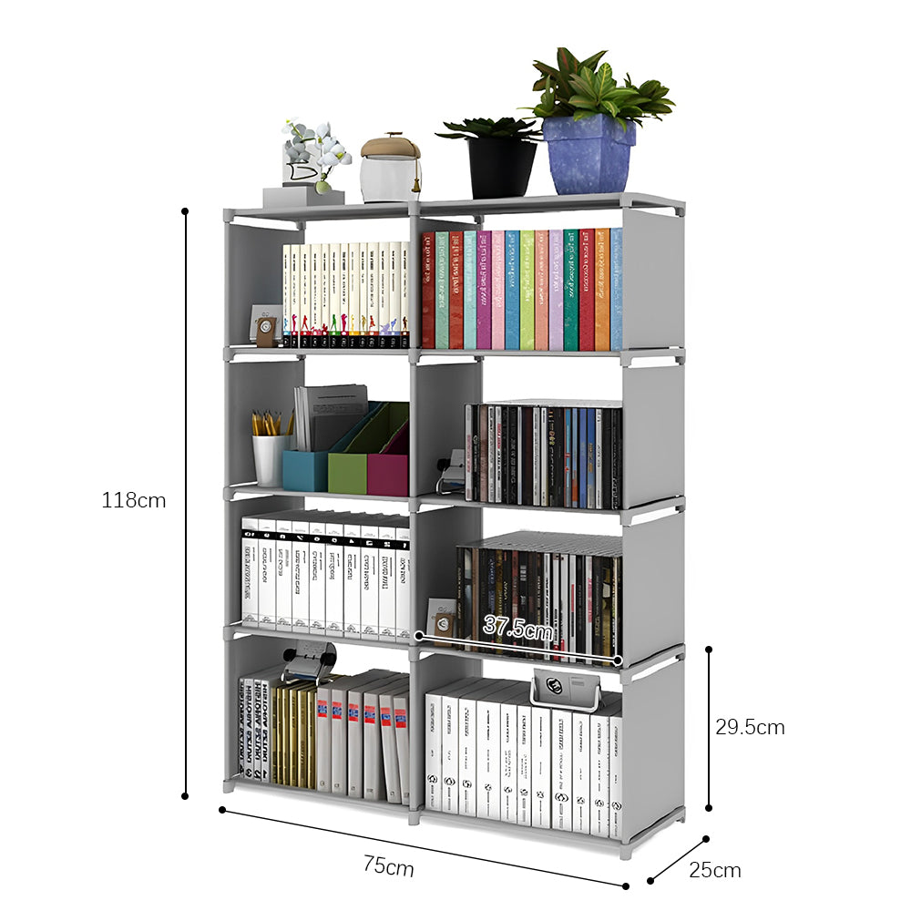 STORFEX 8-Grid Assembled Bookshelves Storage Rack - The Grand Bazaar of Australia