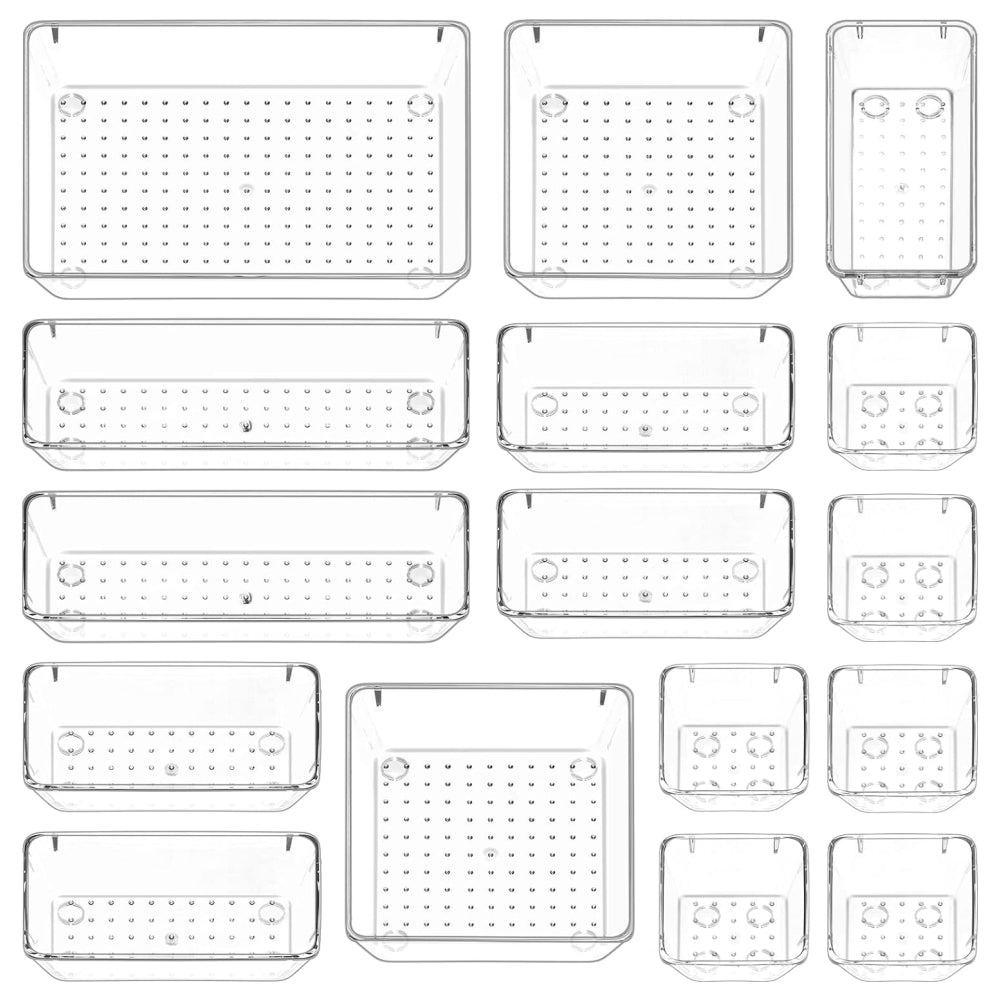 STORFEX Multifunctional Clear Plastic Drawer Organizers Set - The Grand Bazaar of Australia