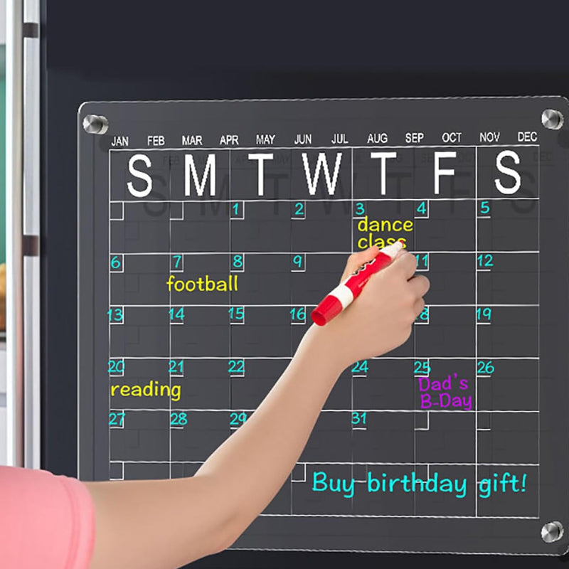 Magnetic White Board Monthly Weekly Planner Dry Erase Refrigerator Message Board - The Grand Bazaar of Australia
