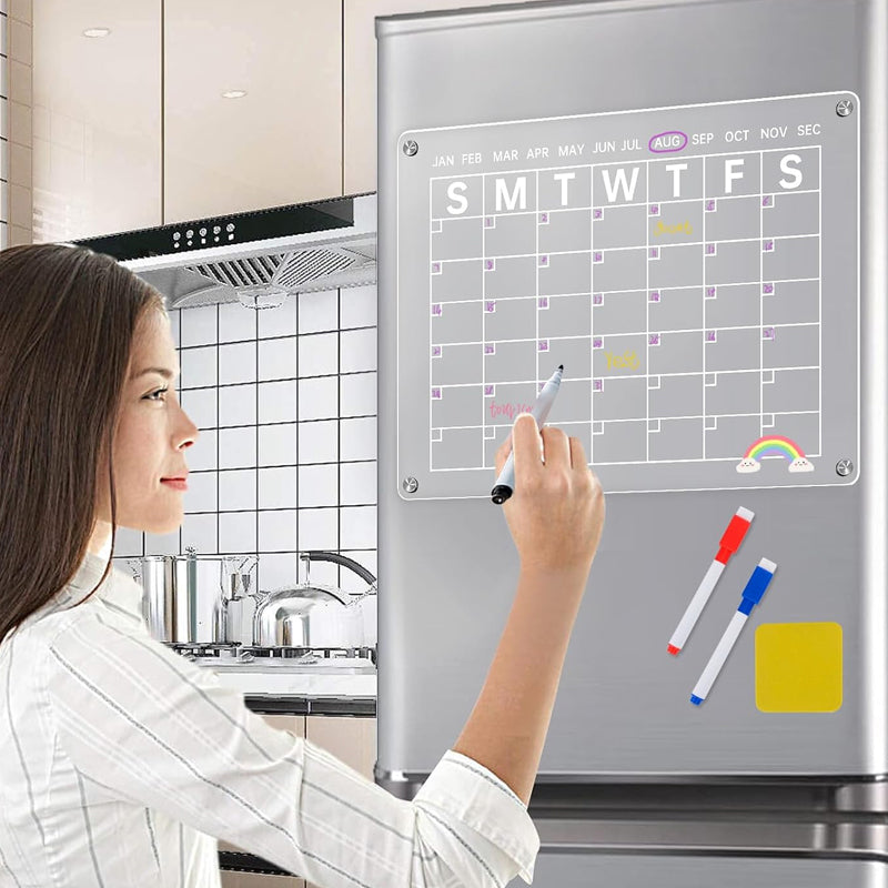 Magnetic White Board Monthly Weekly Planner Dry Erase Refrigerator Message Board - The Grand Bazaar of Australia