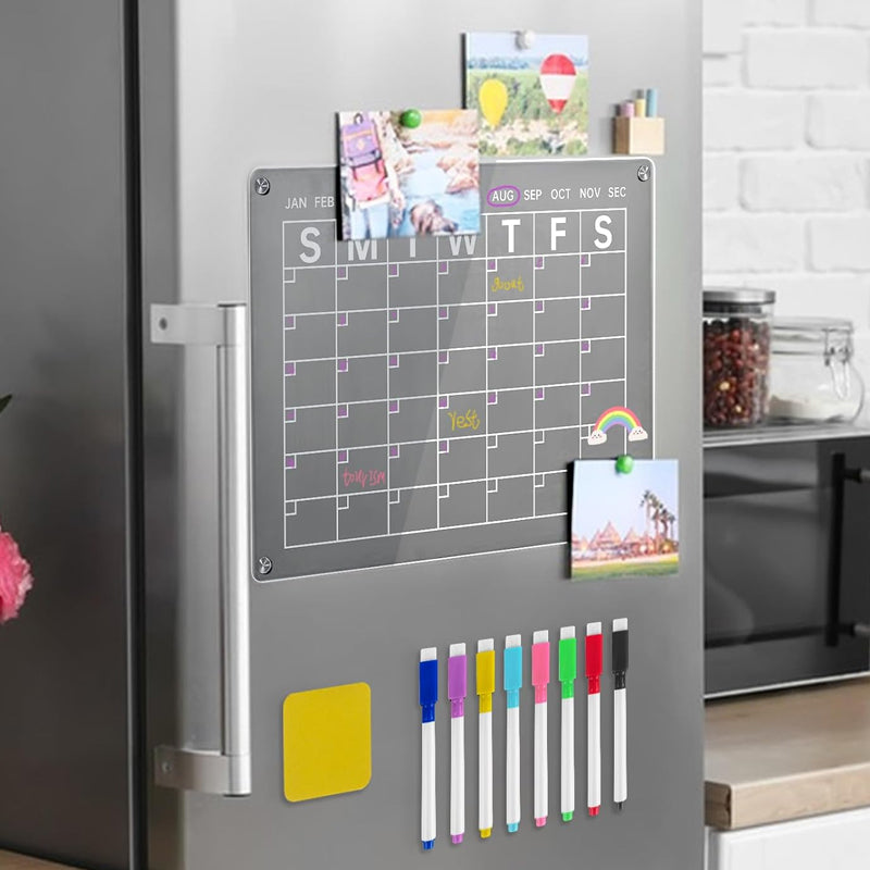 Magnetic White Board Monthly Weekly Planner Dry Erase Refrigerator Message Board - The Grand Bazaar of Australia