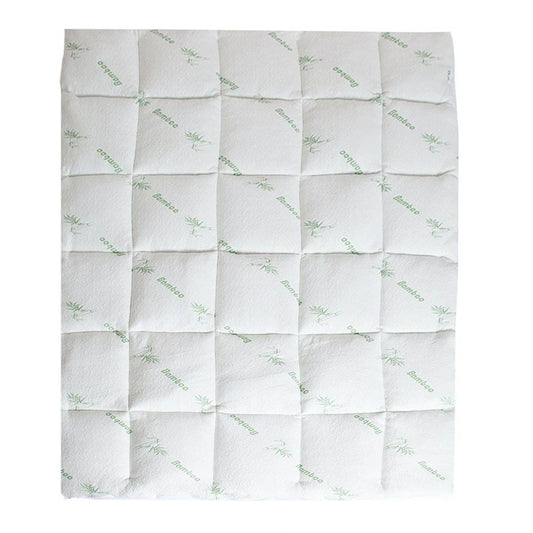 Thick and Breathable Natural Bamboo Mattress Topper Soft Quilted Bed Protector - The Grand Bazaar of Australia