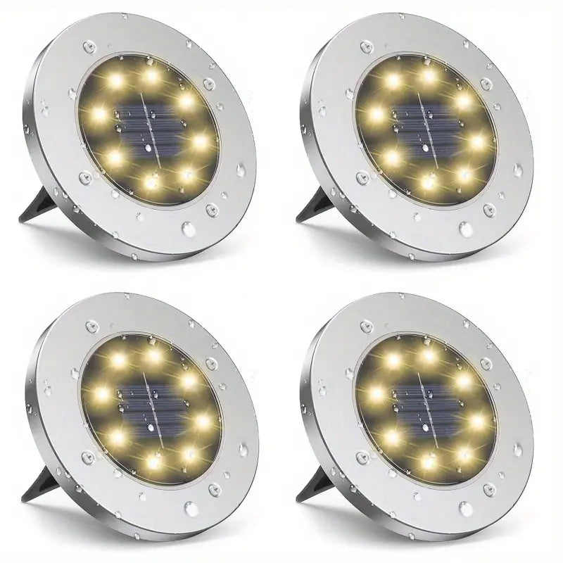 8-LEDS Waterproof Solar Ground Garden Lights - The Grand Bazaar of Australia