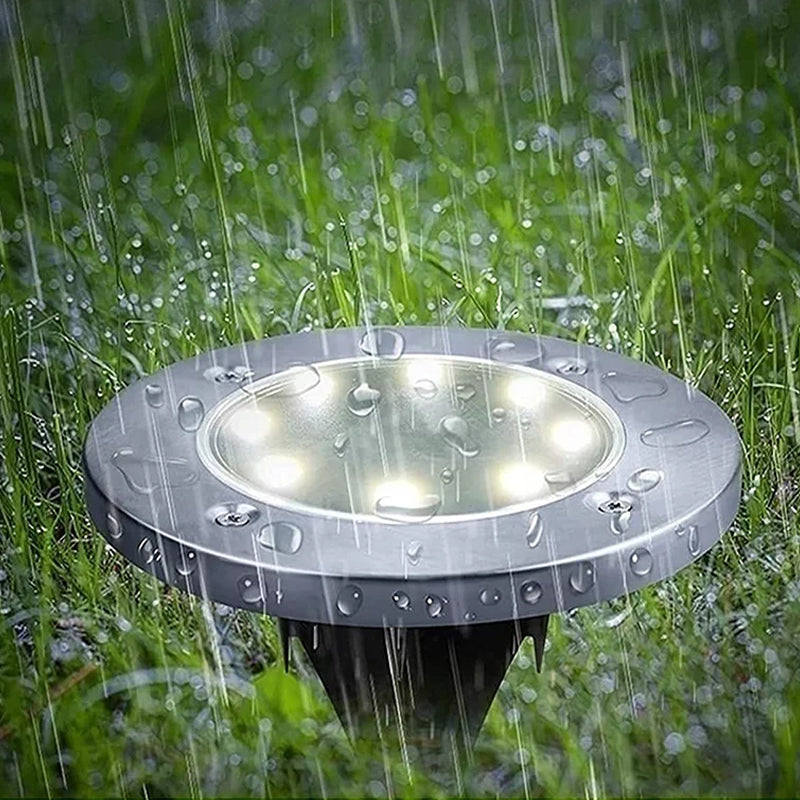 8-LEDS Waterproof Solar Ground Garden Lights - The Grand Bazaar of Australia