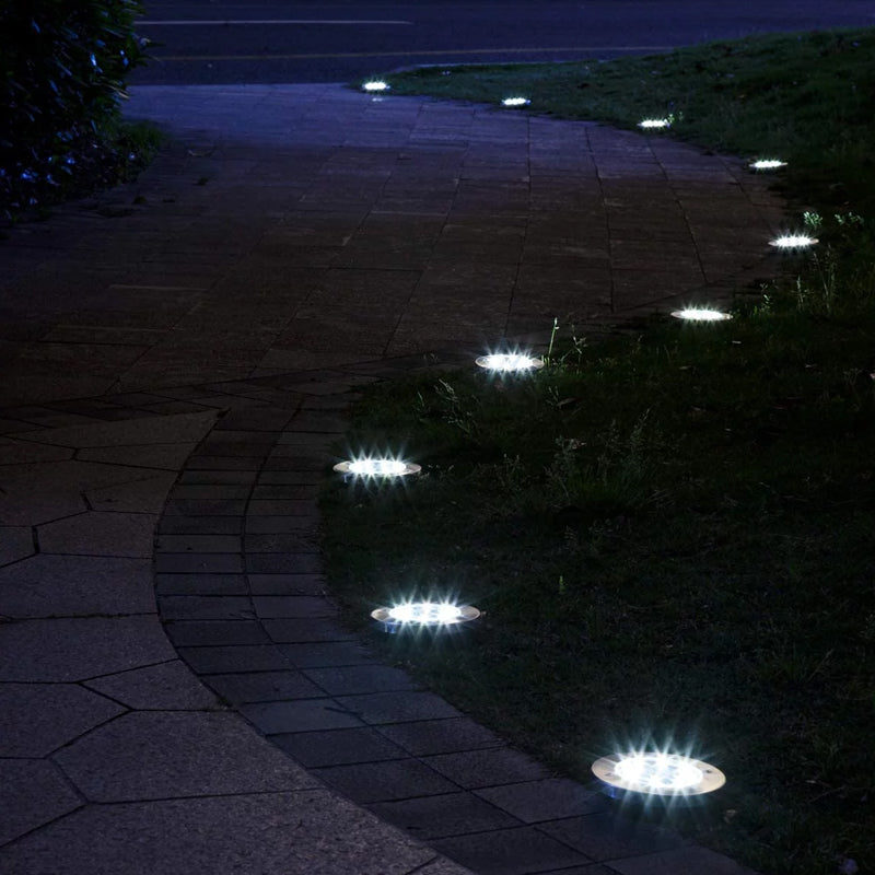 8-LEDS Waterproof Solar Ground Garden Lights - The Grand Bazaar of Australia