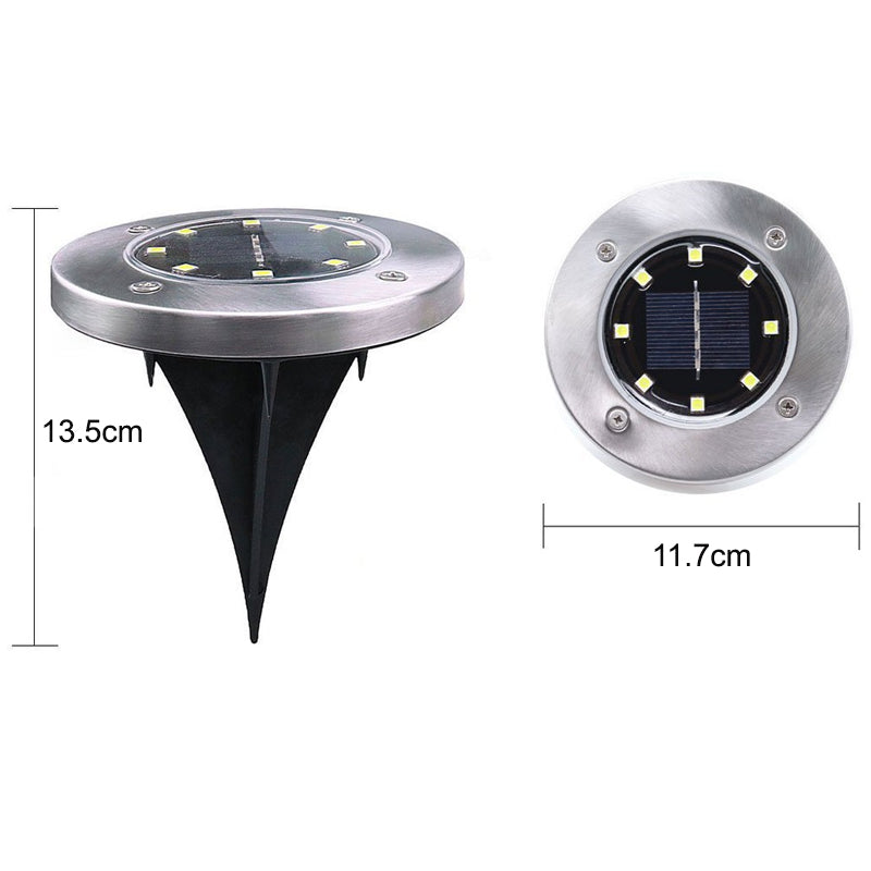 8-LEDS Waterproof Solar Ground Garden Lights - The Grand Bazaar of Australia