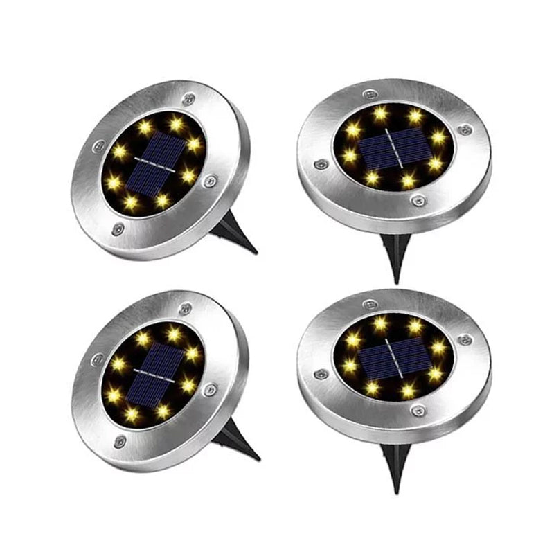8-LEDS Waterproof Solar Ground Garden Lights - The Grand Bazaar of Australia