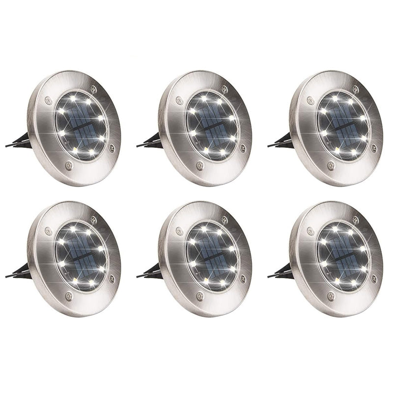 8-LEDS Waterproof Solar Ground Garden Lights - The Grand Bazaar of Australia