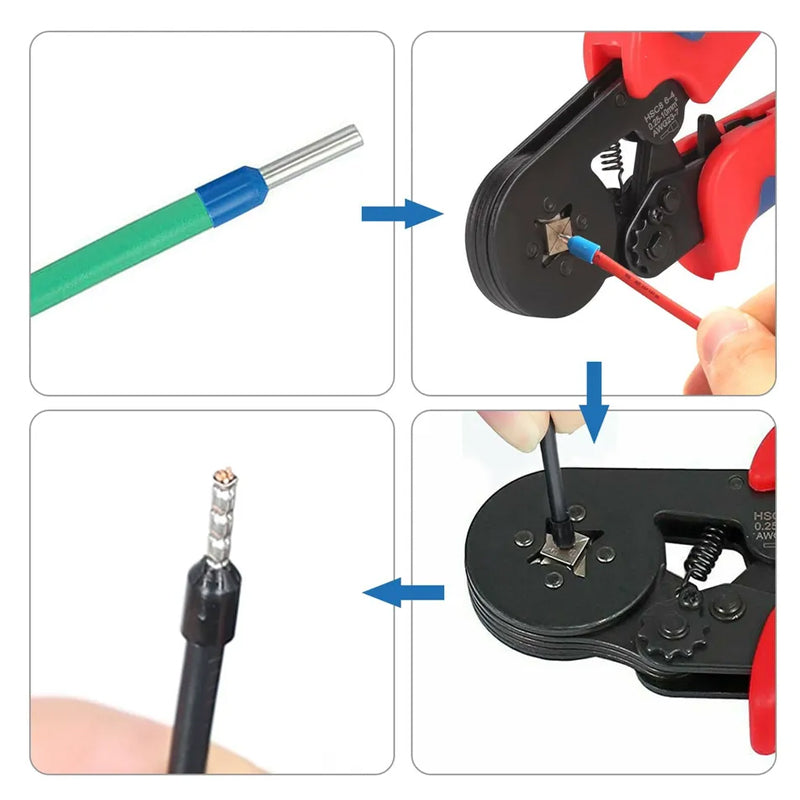 1200 Ferrule Wire End Terminal Ratchet Crimping Plier Kit - The Grand Bazaar of Australia
