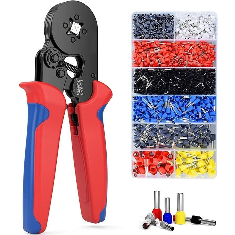 1200 Ferrule Wire End Terminal Ratchet Crimping Plier Kit - The Grand Bazaar of Australia