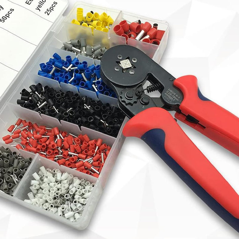 1200 Ferrule Wire End Terminal Ratchet Crimping Plier Kit - The Grand Bazaar of Australia