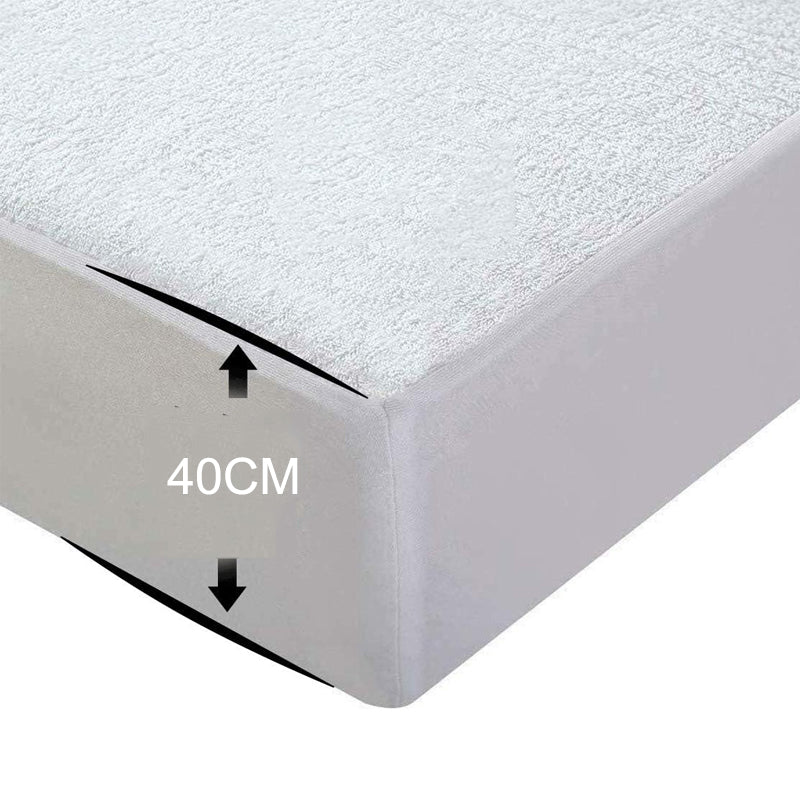 Fully Fitted Non-Woven Cotton Waterproof Mattress Protector Breathable Bed Cover - The Grand Bazaar of Australia