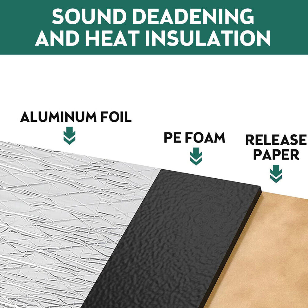 Heat Sound Deadening Insulation Mat Deadener Pad Car Auto Shield Cover - Available in 3 Sizes - The Grand Bazaar of Australia