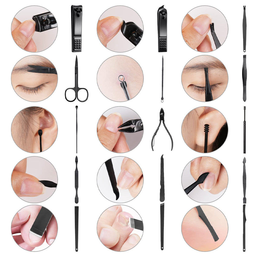 4/16pcs High-quality Steel Professional Nail Cutters Tools with Travel Case Kit - The Grand Bazaar of Australia