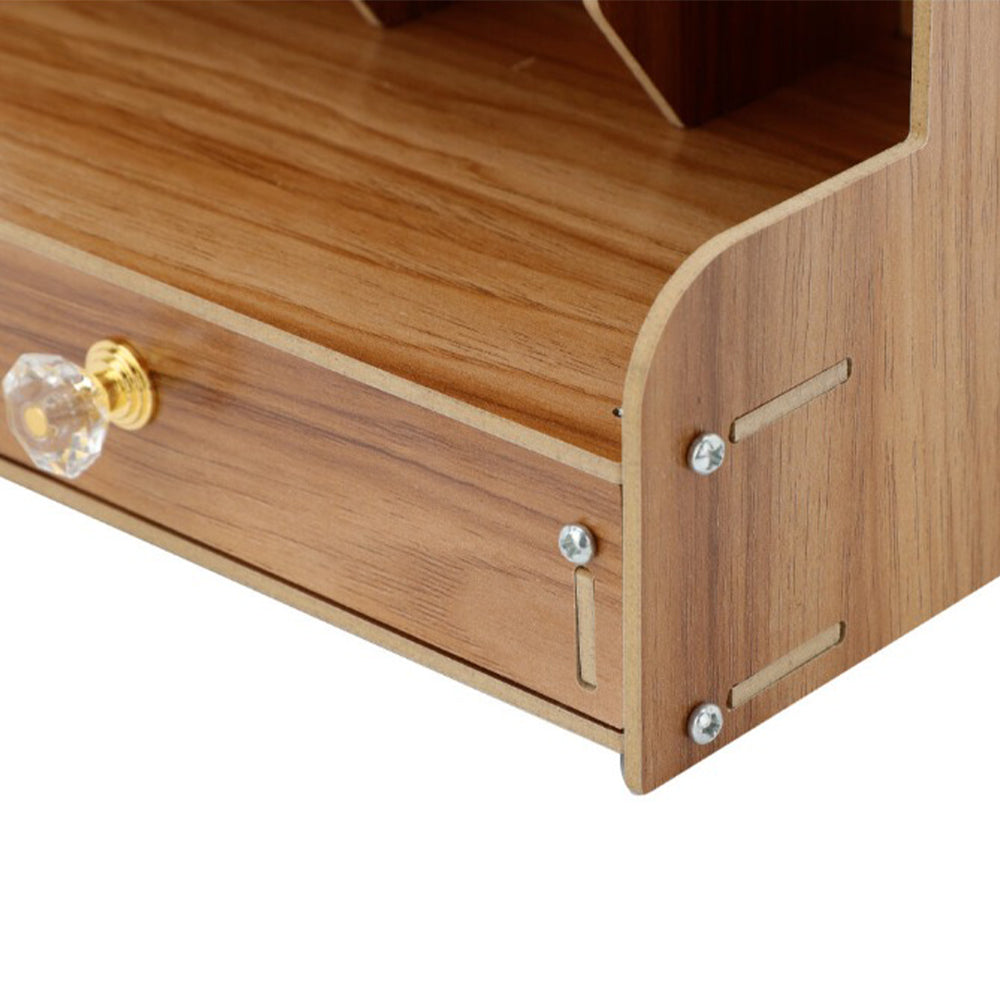 Wooden Desk Organizer Student Stationery Storage Box - The Grand Bazaar of Australia