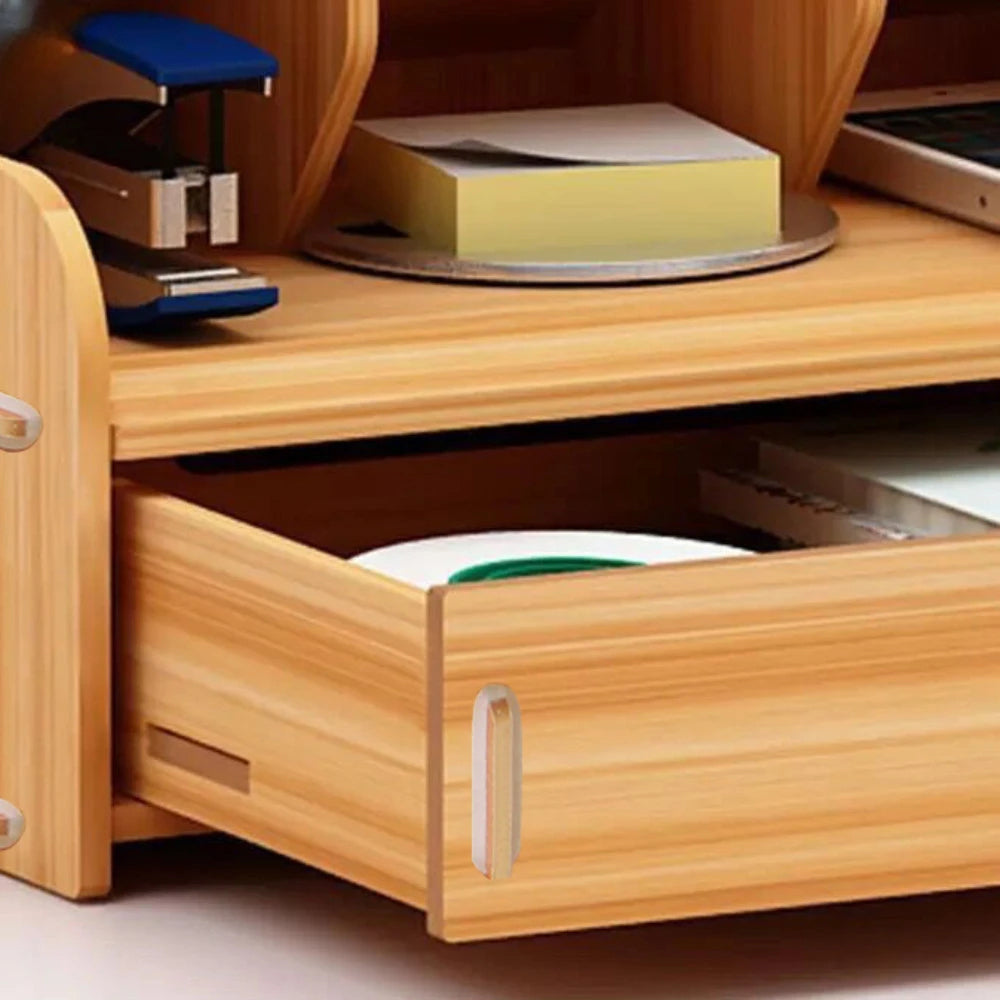 Wooden Desk Organizer Student Stationery Storage Box - The Grand Bazaar of Australia