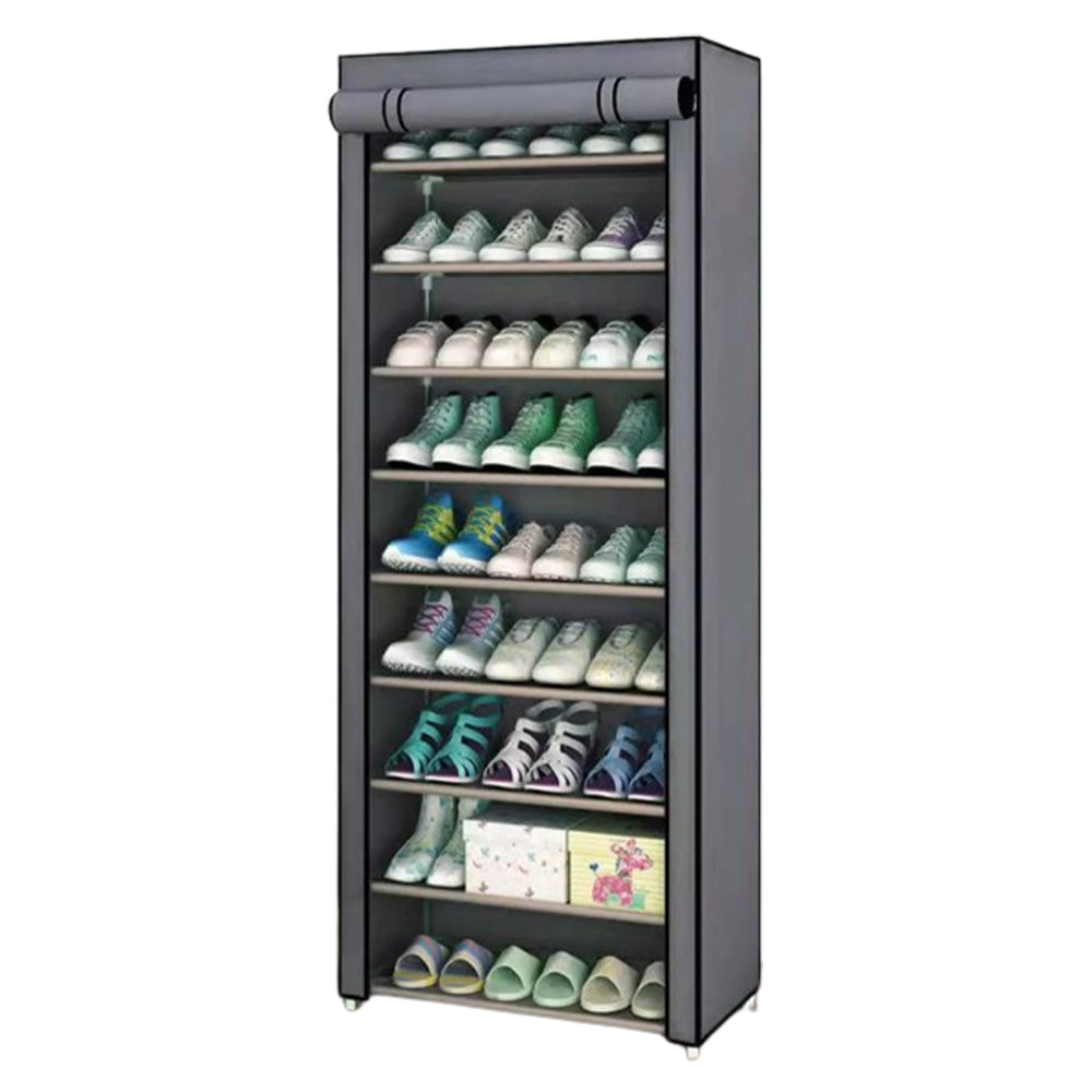 Nonwovens Fabric Dustproof Multilayer Shoes Cabinet Organizer in Black and Grey - The Grand Bazaar of Australia