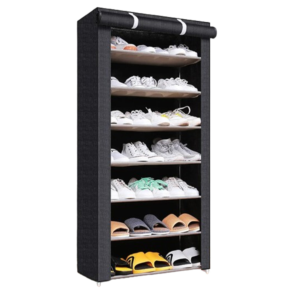 Nonwovens Fabric Dustproof Multilayer Shoes Cabinet Organizer in Black and Grey - The Grand Bazaar of Australia