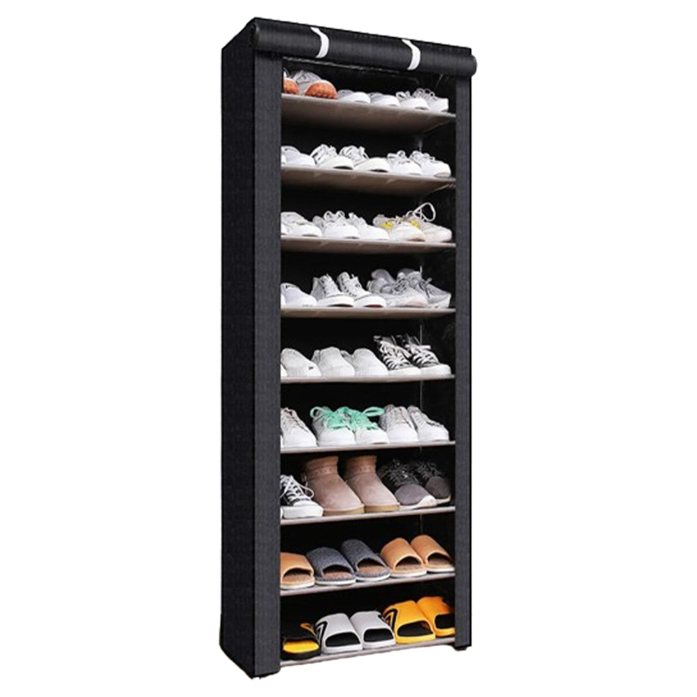Nonwovens Fabric Dustproof Multilayer Shoes Cabinet Organizer in Black and Grey - The Grand Bazaar of Australia
